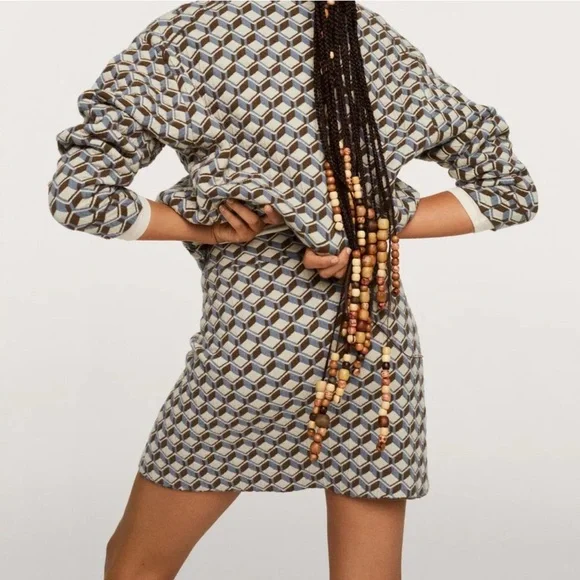 Mango Striped Geometric Jacket - Picture 2 of 10